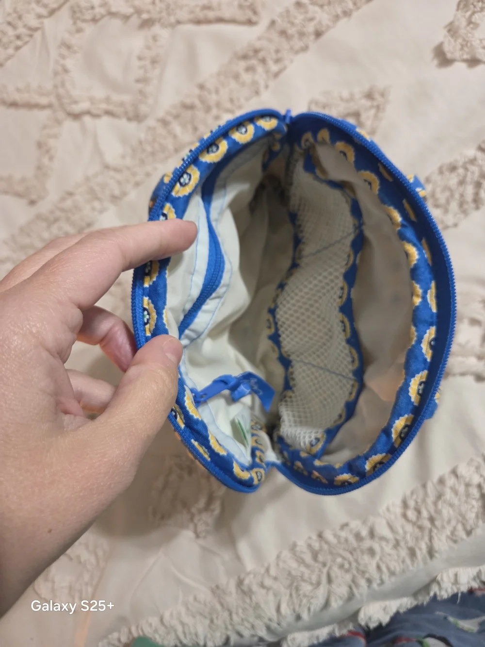 Vera Bradley Quilted Blue & Yellow Patterned Women’s Handbag